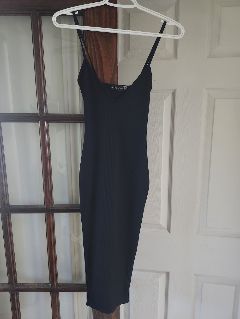 PrettyLittleThing Black Maxi Slip Dress